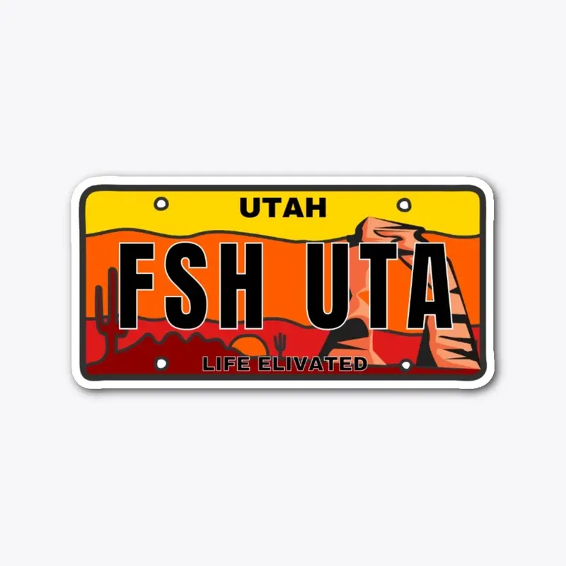 Fish Utah License Plate